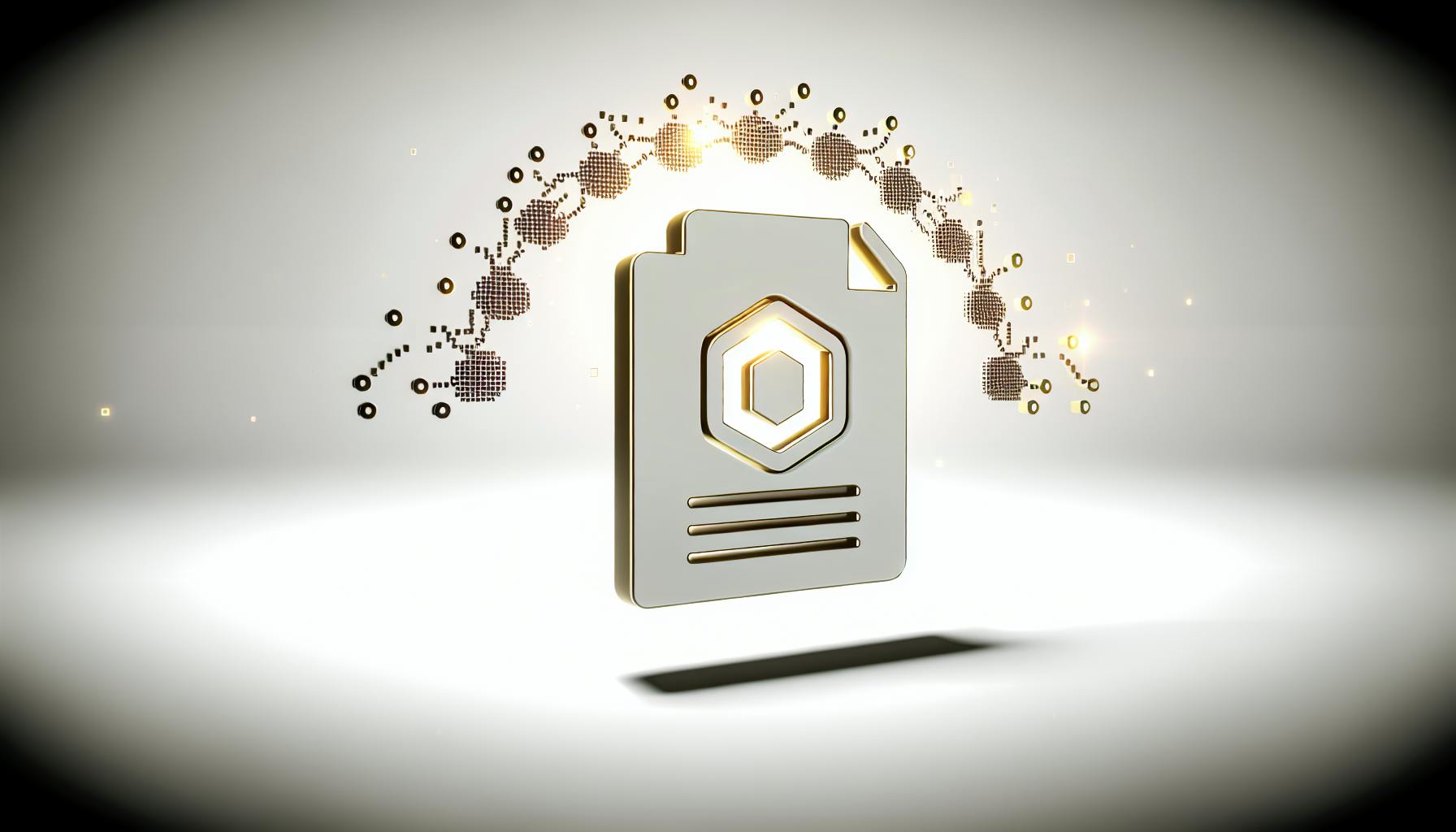 Secure gold vault with blockchain code overlay representing digital ownership of tokenized gold assets