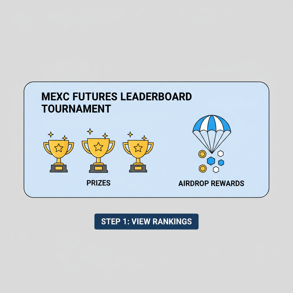 MEXC futures leaderboard tournament prizes gold trophies airdrop rewards screen